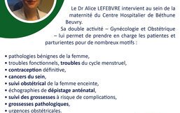 Béthune : présentation du Dr Alice Lefebvre